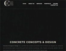 Tablet Screenshot of concreteanddesign.com